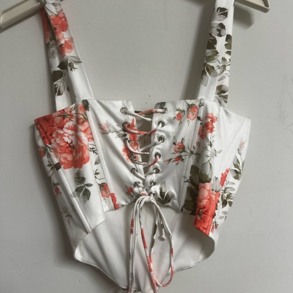 Fashion Nova Bella Floral Corset Top - Picture 5 of 6
